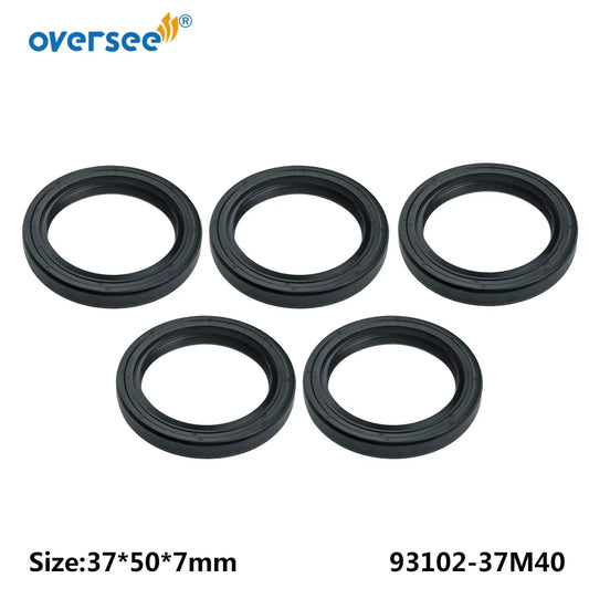 93102-37M40 Oil Seal for Yamaha Outboard Motor 4T F25 F50 F70 Hp Size:37*50*7Mm; 93102-37M40-00