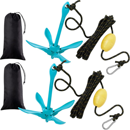 2 Pack Marine Kayak Anchor Kit 3.3Lb