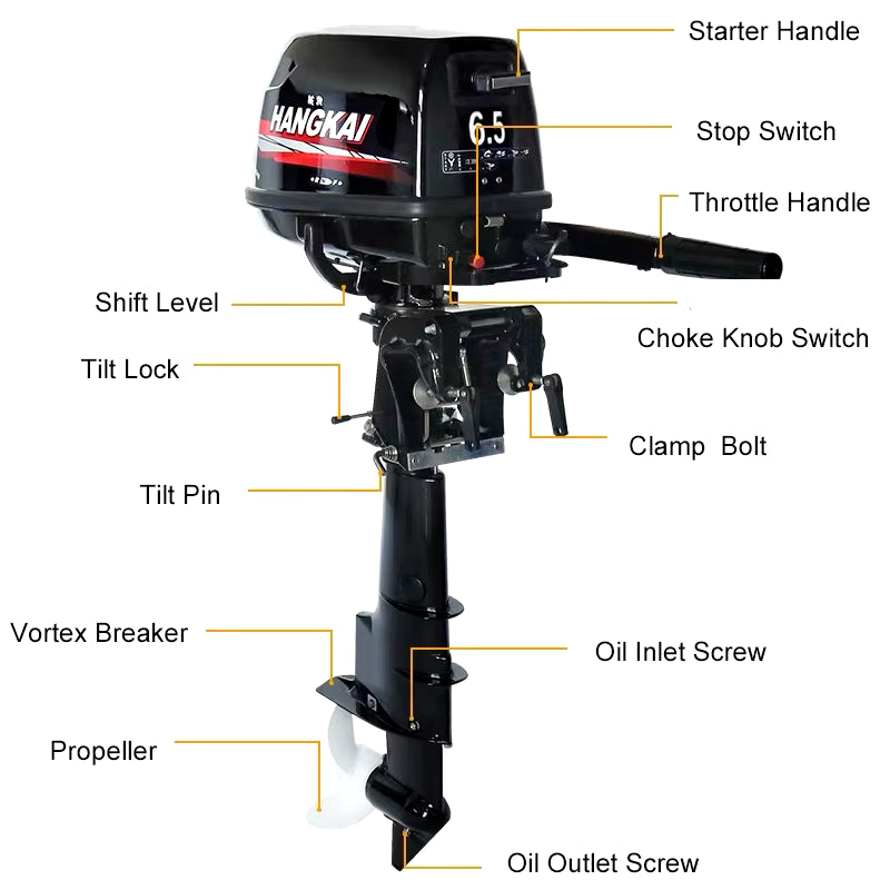 New 4 Stroke 6.5HP Outbord Motor Engine 