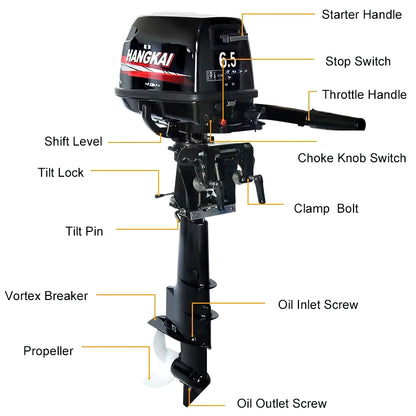 New 4 Stroke 6.5HP Outbord Motor Engine 