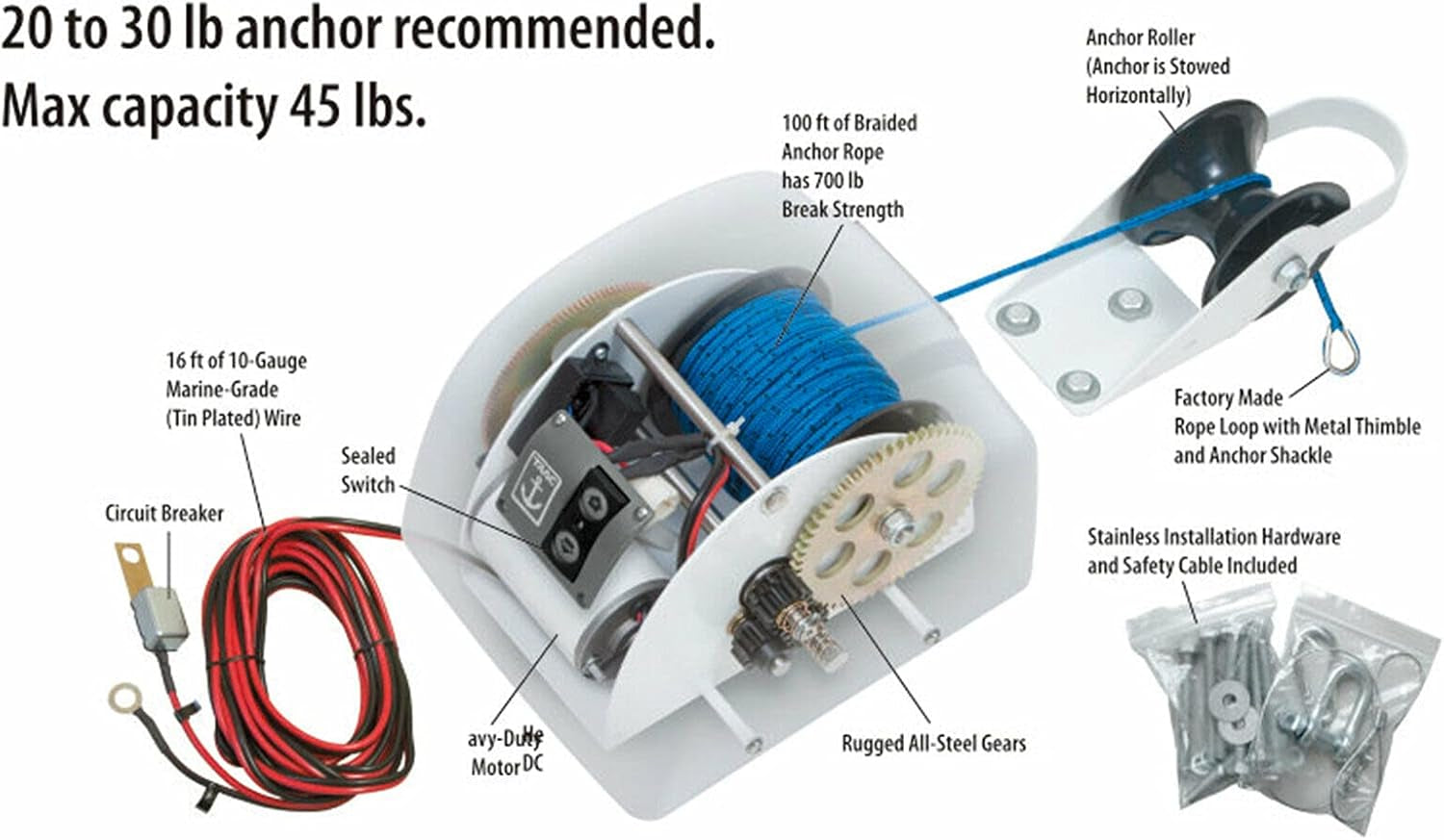 45Lbs/25Lbs Electric Anchor Machine