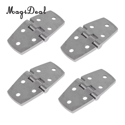 Durable 4 Pieces Marine Boat 316 Stainless Steel Strap Hinge Door Hinge for Marine Boat Yacht RV 76 X 38 Mm Dinghy Accessories