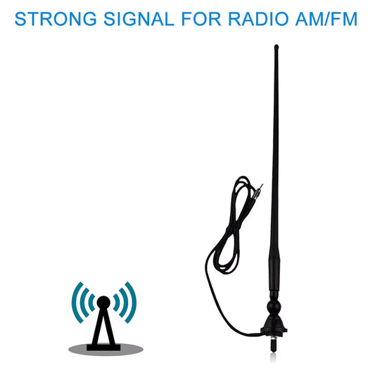 Waterproof Marine Boat Radio Antenna Rubber Duck Dipole Flexible Marine FM AM Modulators White for ATV UTV RV Car Yacht Tractor