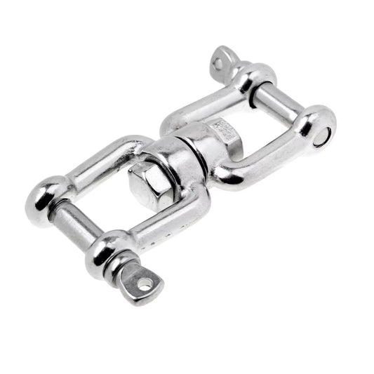 Perfeclan 2Pcs 304 Marine Stainless Steel Chain Anchor Swivel Jaw M5 M6