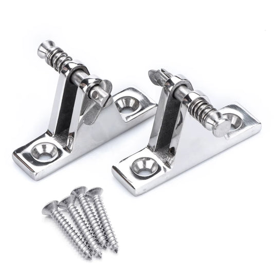 (2 PC) Boat Bimini Parts Accessories Marine 316 Stainless Steel Top Deck Hinge Mount Fitting Marine Hardware Yacht