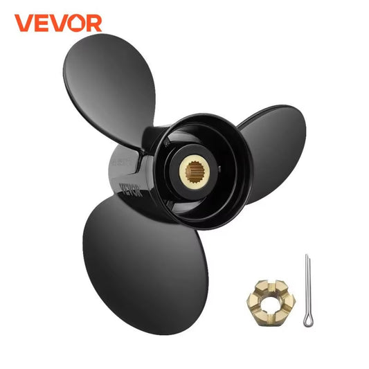 VEVOR Outboard Propeller for OEM 3817470 3 Blades 14 1/4 X 21" Boat Propeller Replace Right-Handed Aluminium W/ 19 Spline Teeth