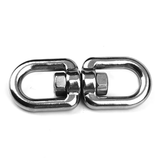 304 Stainless Steel Double Ended Swivel Eye Hook 4/5/6/8Mm Marine Mooring Eye to Eye Swivel Ring Marine Boat Accessories Hooks