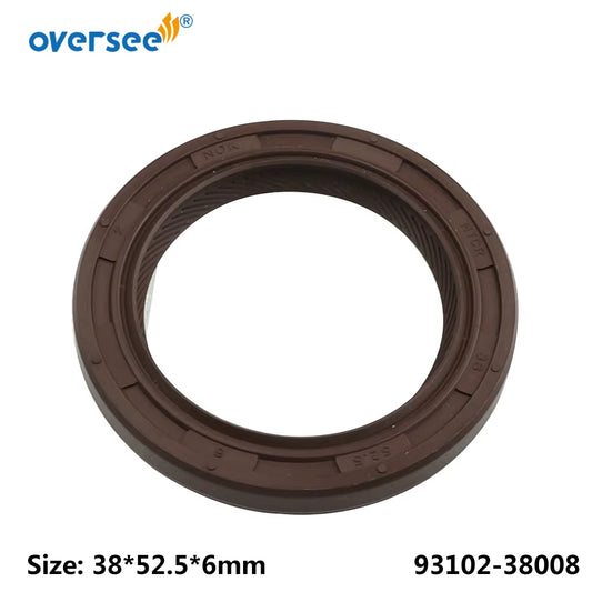 93102-38008 Oil Seal for Yamaha Outboard Motor 4T F115 Ref.68V-12223-00;Size: 38*52.5*6Mm