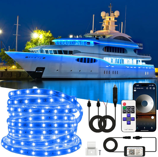 50FT Waterproof Marine LED Strip Lights with Remote