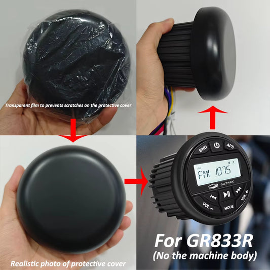 Marine Stereo Radio Bluetooth Audio Receiver with 4*45Watts IPX6 Waterproof, for Speed Boats. Available in Protection Cover.