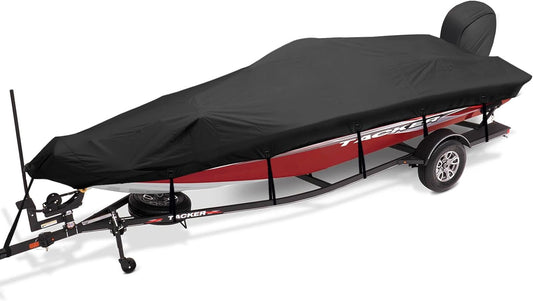 Trailerable Boat Cover 16-18Ft with Outboard Motor Cover