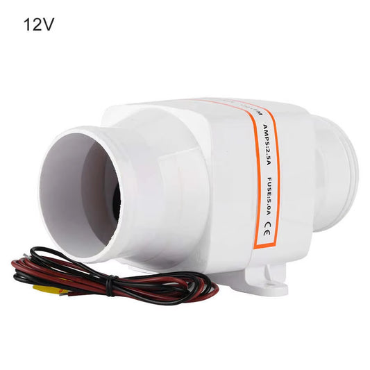 3Inch In-Line Marine Bilge Air Blower Strong Ventilation Fan for Yacht Boat RV Rod Marine Accessories Replacement Tools