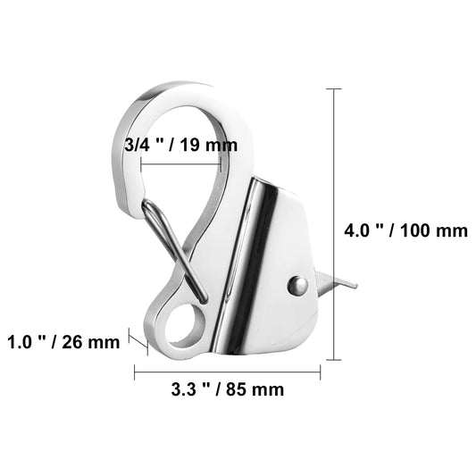 VEVOR Boat Anchor Hook 304 Stainless Steel Slide Anchor Knotless Anchor System Boat Anchor Hook Clips Easy to Use Holds 3700 LBS